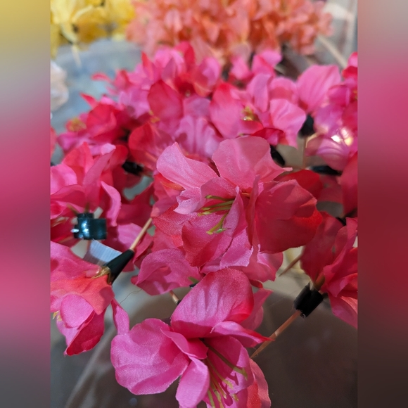 Artificial Silk Flowers from Michael's, blue, pink, white, peach, yellow - Picture 9 of 10